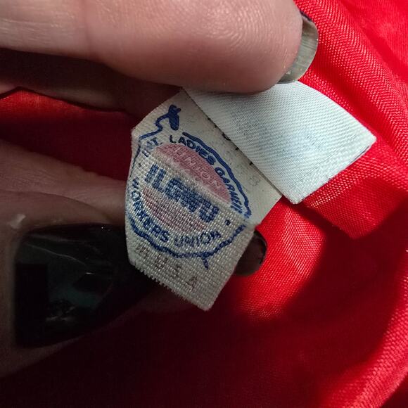 Pauline Trigere Red Wool Jersey Midi Dress Mock Neck Belted Vintage Size 6 - Picture 8 of 11